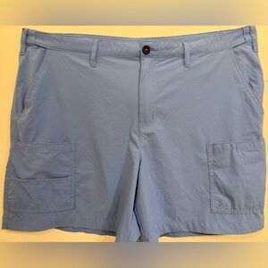 MAGELLAN MENS WATER RESISTANT FISH GEAR BLUE NYLON STRETCH SHORTS Sz XL